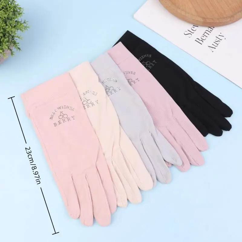 ถุงมือป้องกันแสงแดดป้องกันรังสียูวี (1 คู่) - ผ้าระบายความร้อนระบายอากาศ กันลื่นสําหรับการขี่จักรยาน ขับรถ และกิจกรรมกลางแจ้ง