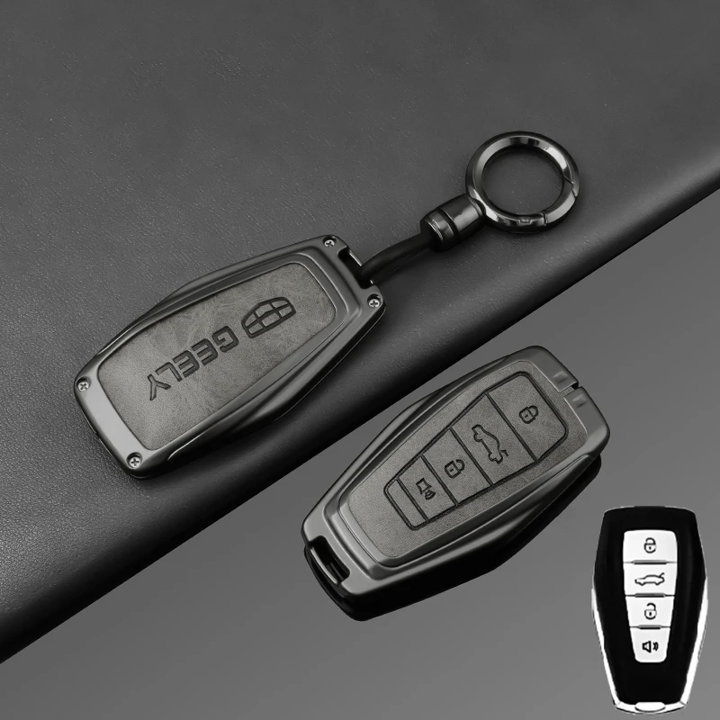 

TPU Car Key Case Cover Bag Alloy Leather Accessories For Geely Emgrand X7 EX7 Coolray Atlas Boyue GT GC9 NL3 Tugella Car Styling