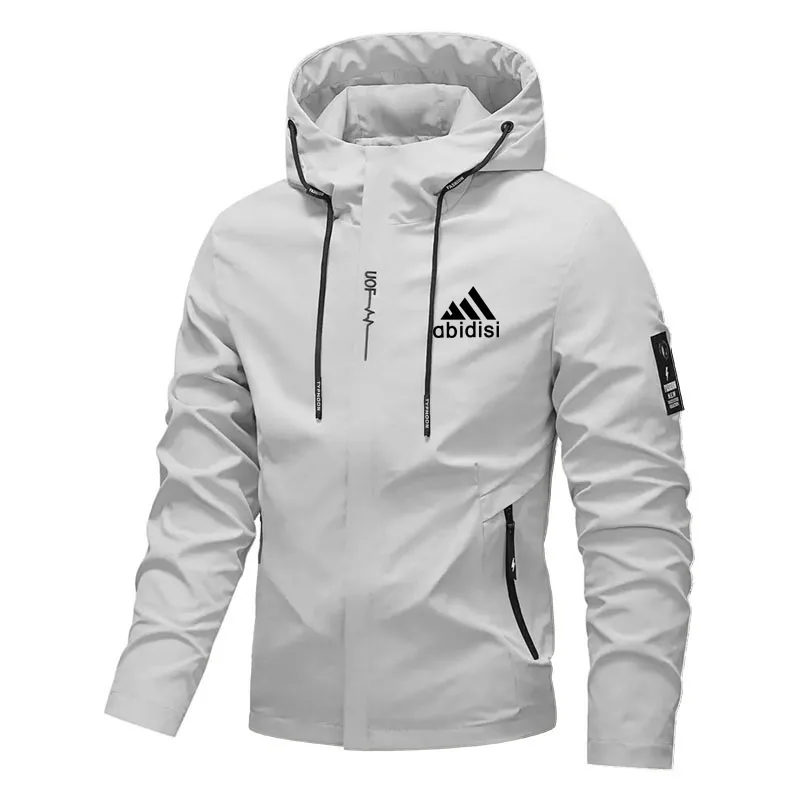 

2026 Spring New Classic Men's Fashion Printed Zipper Hoodie Jacket, Outdoor Daily Sports Lightweight Breathable Casual Coat