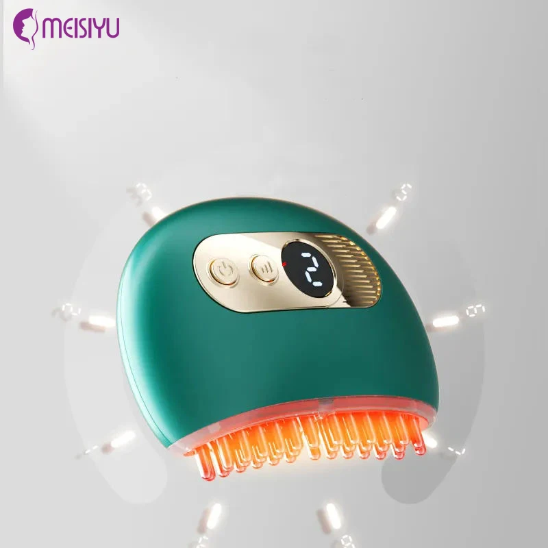 

9 Gear Electric Micro Current Scalp Massager Vibration Dredge Meridian Micro Current Gua Sha Massage Brush