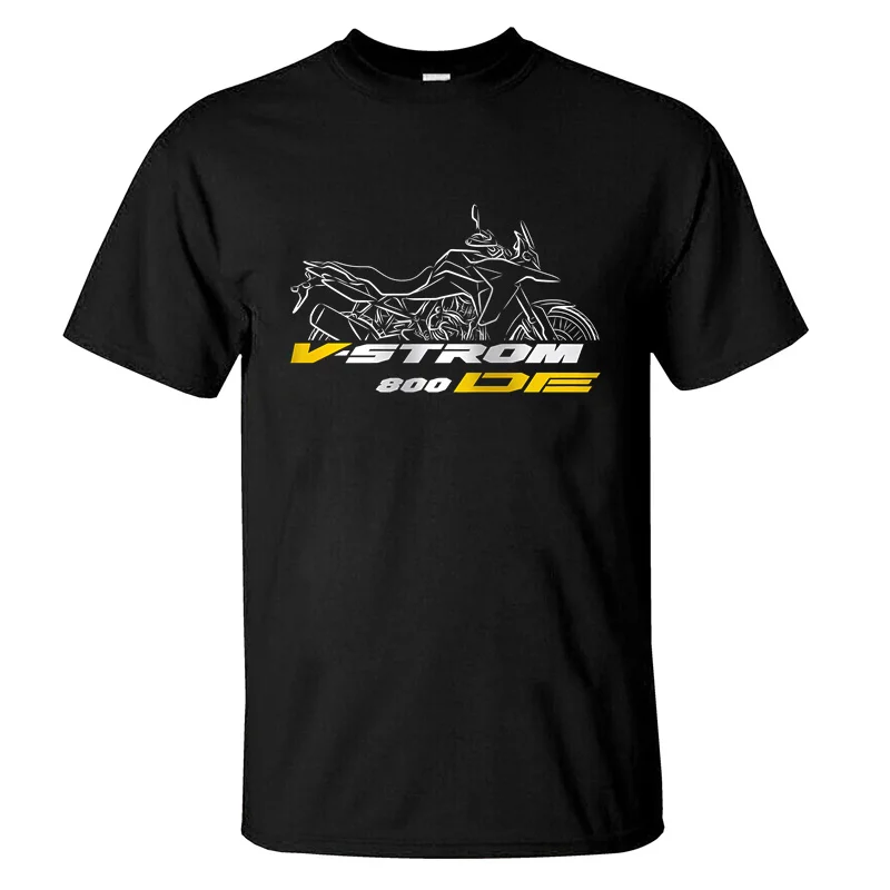 Camiseta casual masculina gráfica, mangas curtas, camiseta 100% algodão, Suzuki V-Strom 800, S-3XL, camiseta legal de verão, 2024