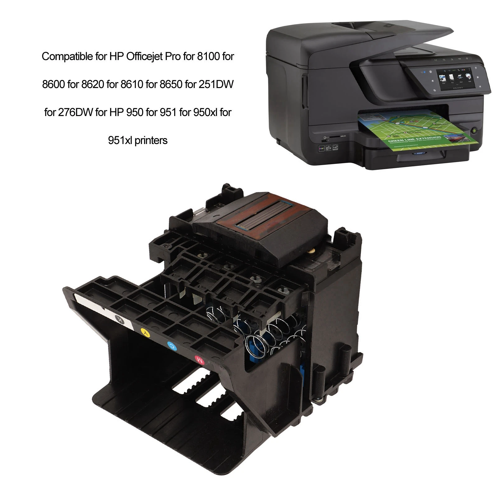 Print Head Convenient Practical Printhead Replacement Wide Compatible ABS Material Easy Installation for 251DW