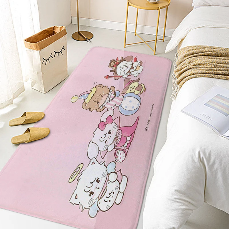 Rug for Kids Bedroom M-Mikkos Cute Bathroom Kitchen Mat Funny Doormat Entrance Door Living Room Floor Carpet Anti Slip Home