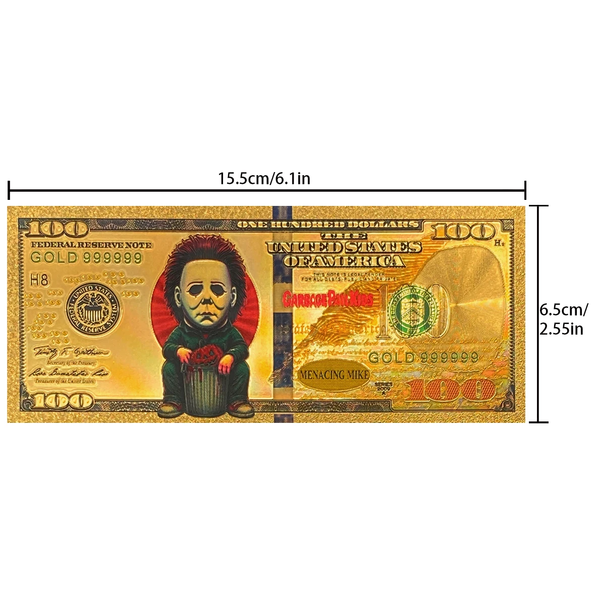 Personaggi dei cartoni animati americani Secchio della spazzatura Bambini Banconote d'oro Divertente gioco di carte di scherzo per bambini Collezione di regali di Natale di compleanno