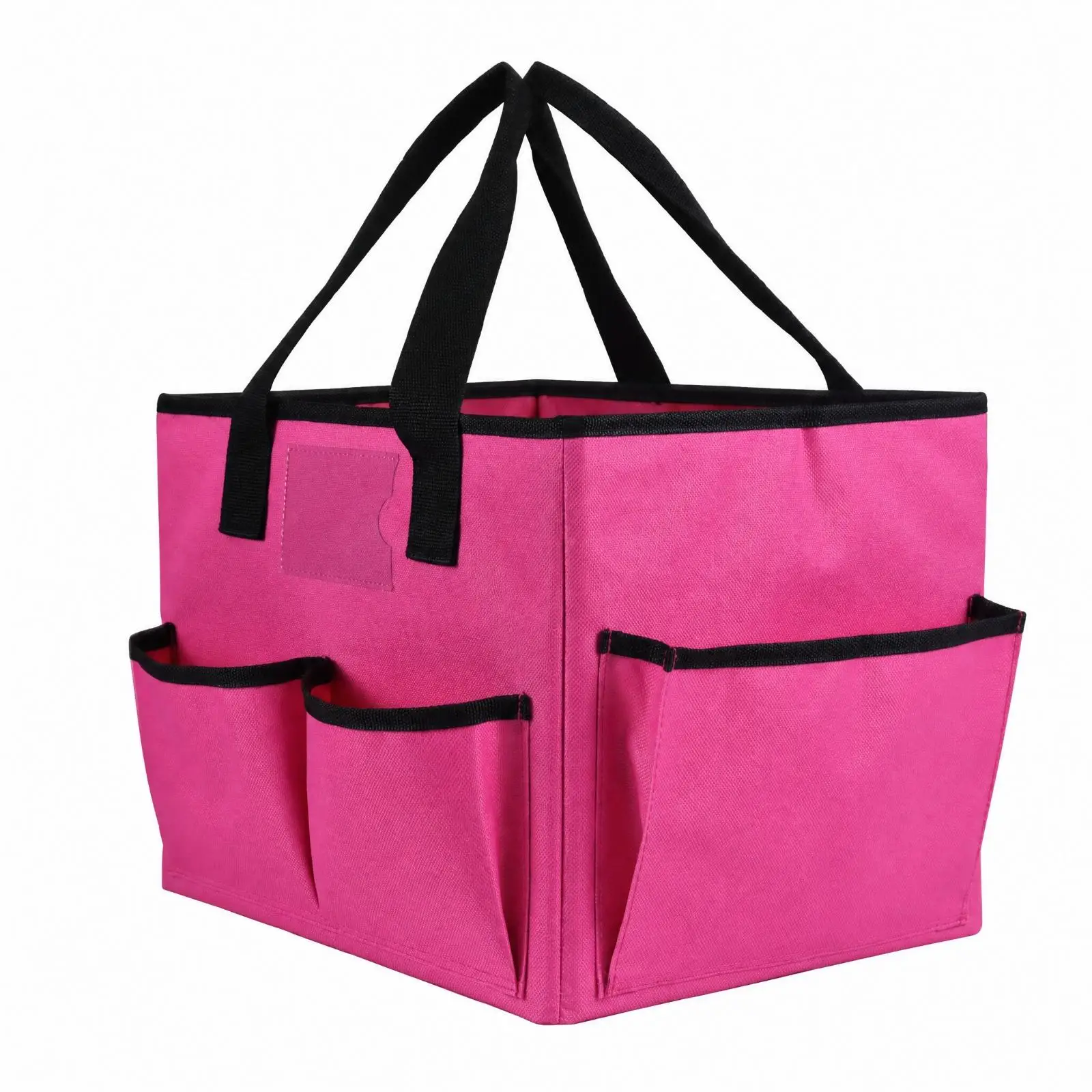 Foldable Teacher Tote Multistorage Organizer Tote Bag Structured Open-Top Stationery Storage Bag for Teachers, Educators, School