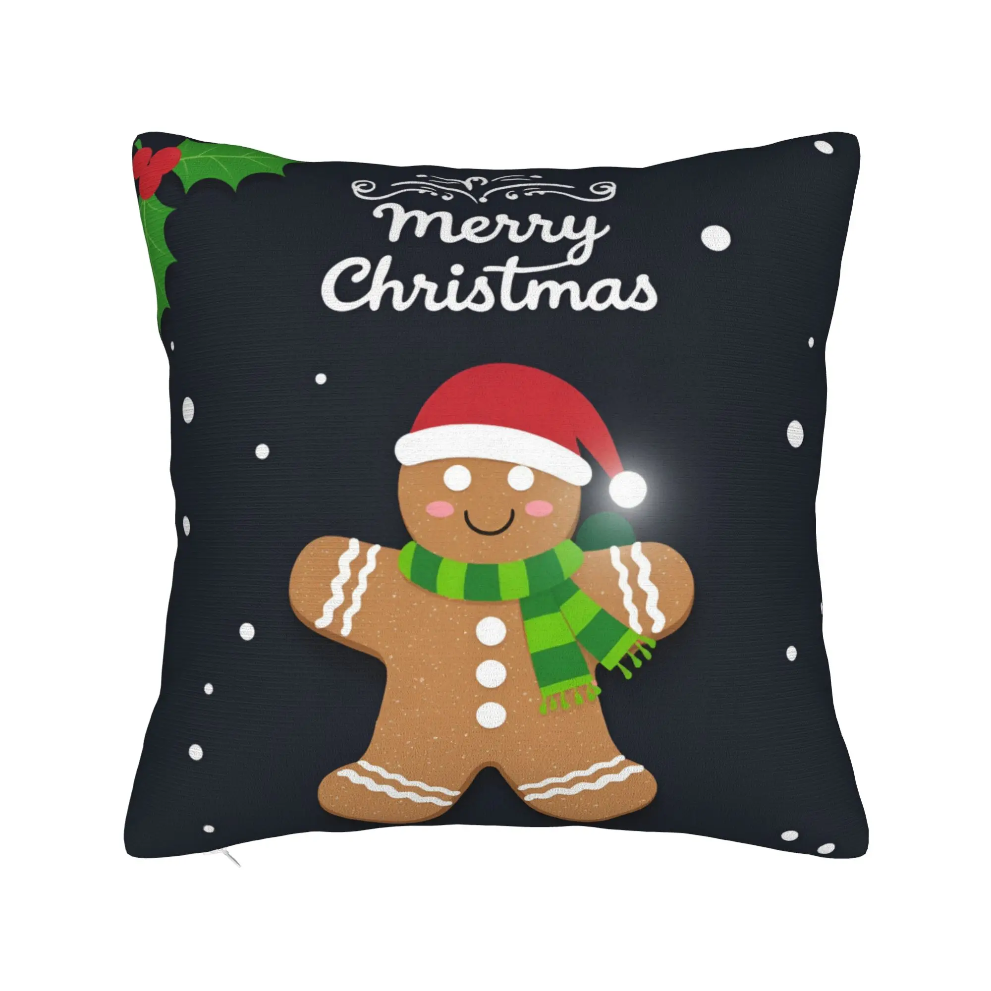 Christmas xmas Santa Claus Pillowcase Merchandise Soft Cushion Cover  Throw Pillow Cover Car Decor Square Multiple Sizes