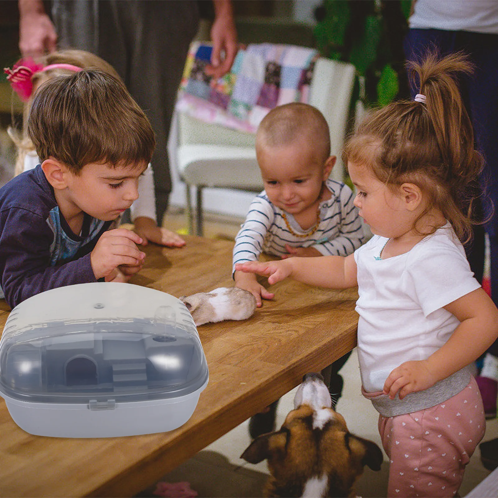 

ABS Plastic Indoor Hamster Cage Small Portable Carrier Travel Hamster Cage Small Animal Case Hamsters Carrier Guinea Pig Cages