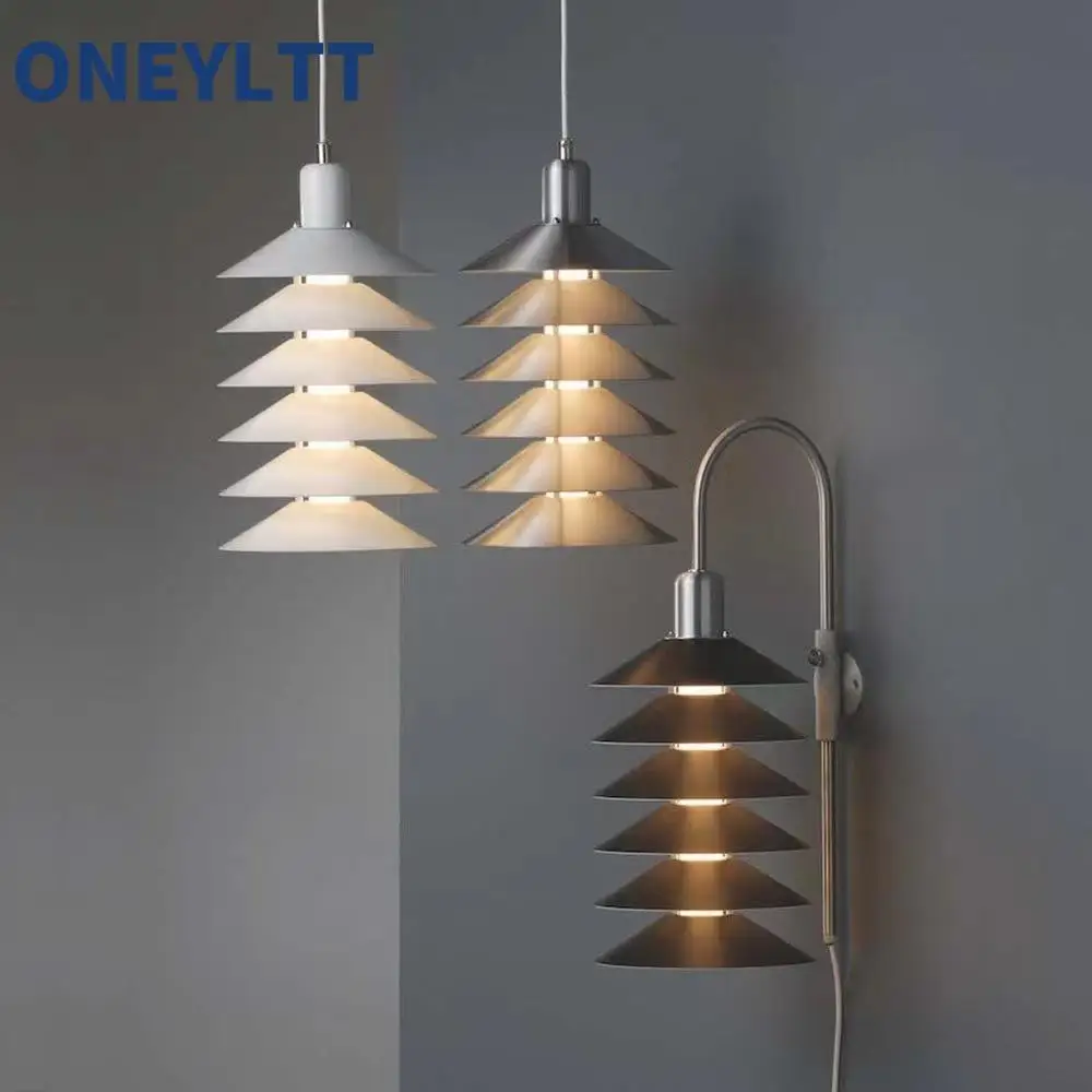 

Designer's minimalist post-modern multi-layer wall lamp pendant light living room TV cabinet light bedroom bedside pendant light