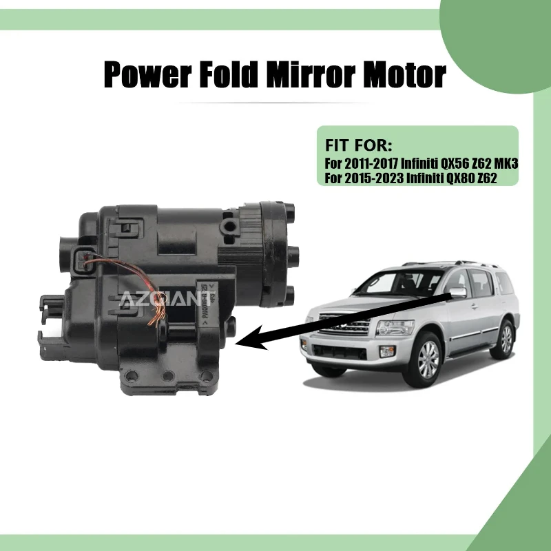 

AZGIANT for Infiniti QX56 QX86 Z62 Electric Folding Mirrors Motor Module Assembly Durable ABS Metal Vehicle Supplies Kits