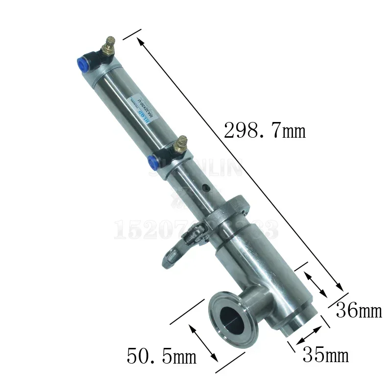 

DN25 Anti-drip Filling Head Valve Filling Machine Accessories Large Sauce Discharge Head
