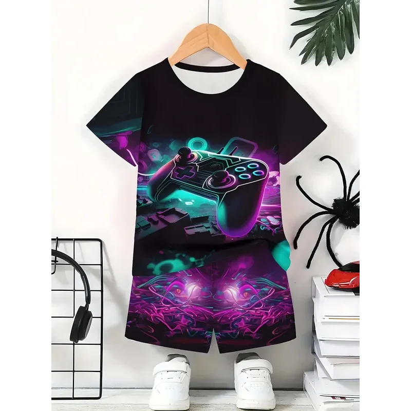 Лето 2029, костюмы для косплея, одежда для девочек, комплект детской одежды, футболка для мальчиков, футболки, топы + шорты, спортивный костюм, комплект для детей