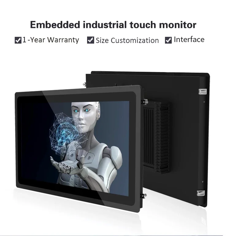 13.3 Inch Hmi Embedded Wall Mounted Wide capacitive Touch Screen Monitor Industrial Panel for outdoor display ip65 industriale