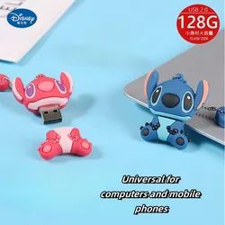 Disney Stitch animation peripheral creative cartoon three-dimensional doll shape computer USB drive cute kawaii girl heart gift