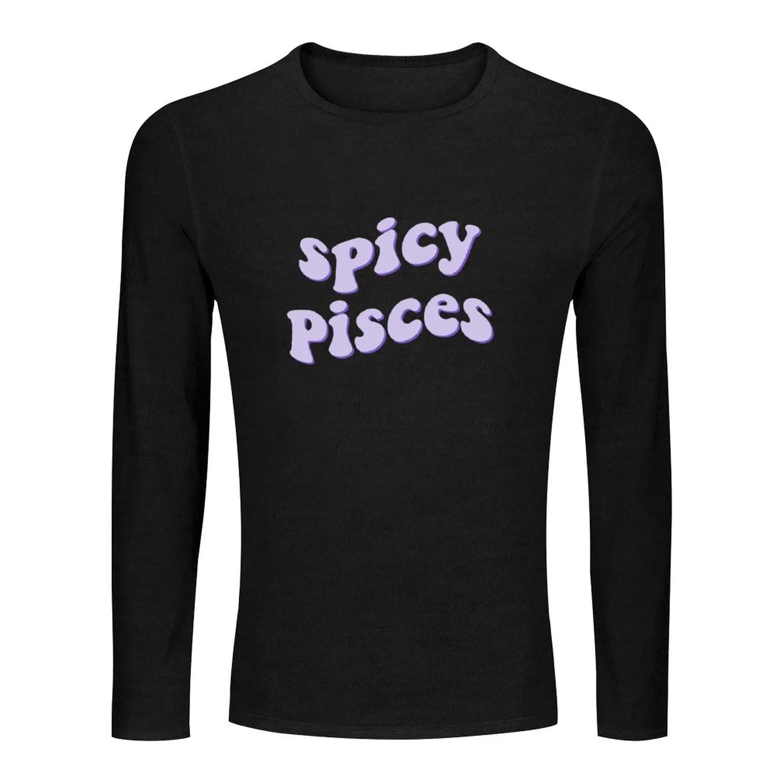 spicy pisces Long T-Shirt anime clothes black t shirts plain black t shirts men