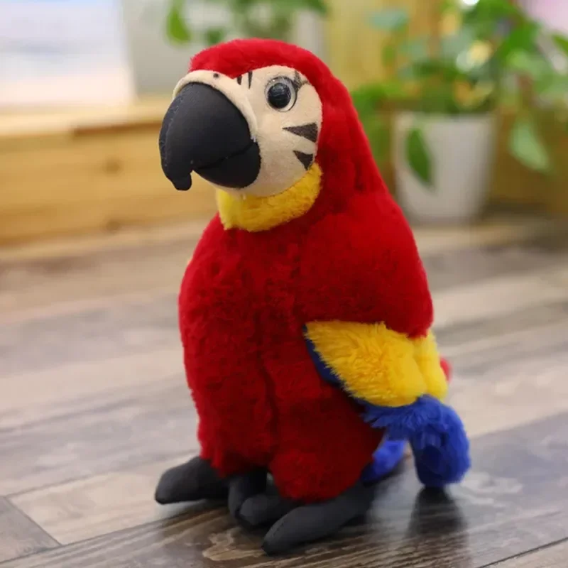 1pc Lifelike Parrot Plush Toys Soft Simulation Psittacidae Macaw Stuffed Toy Cute Wild Animals Birds Dolls Children Kids Gift