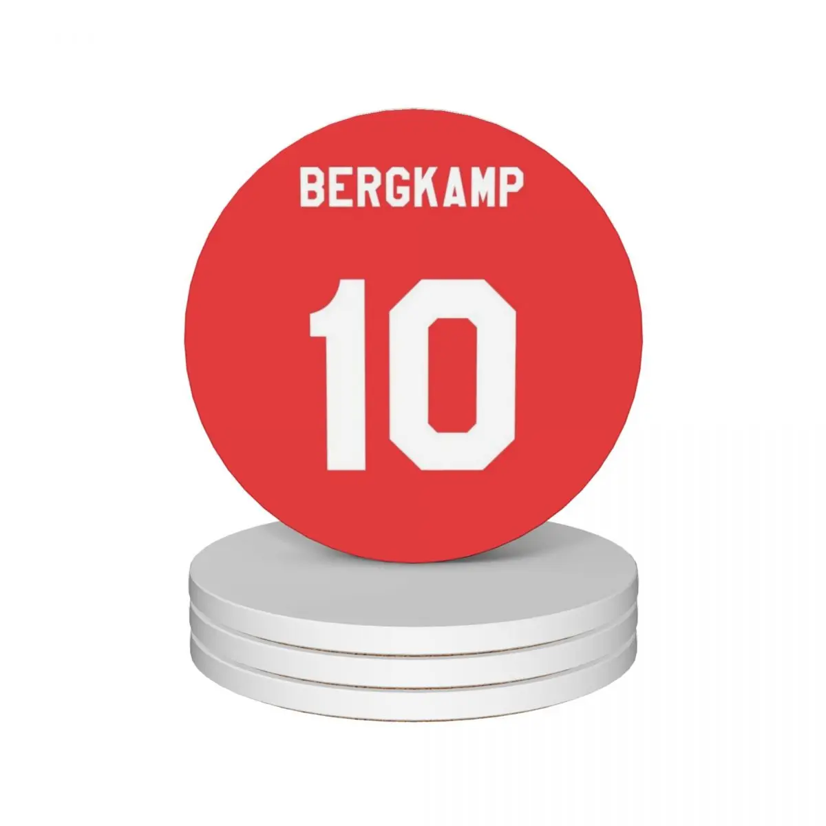 

Bergkamp Number 10 Shirt Ceramic Coasters (Set of 4) cute set customized ceramic stand tea cup holder Coasters