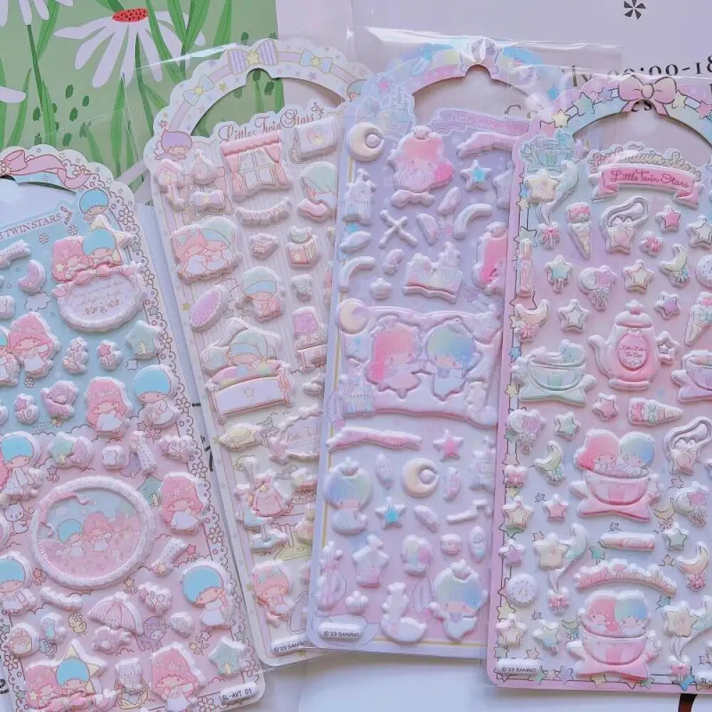 

Sanrio Little Twinstars Bubble Cotton Three-Dimensional Stickers Diy Notebook Phone Case Water Cup Camera Friend Birthday Gift
