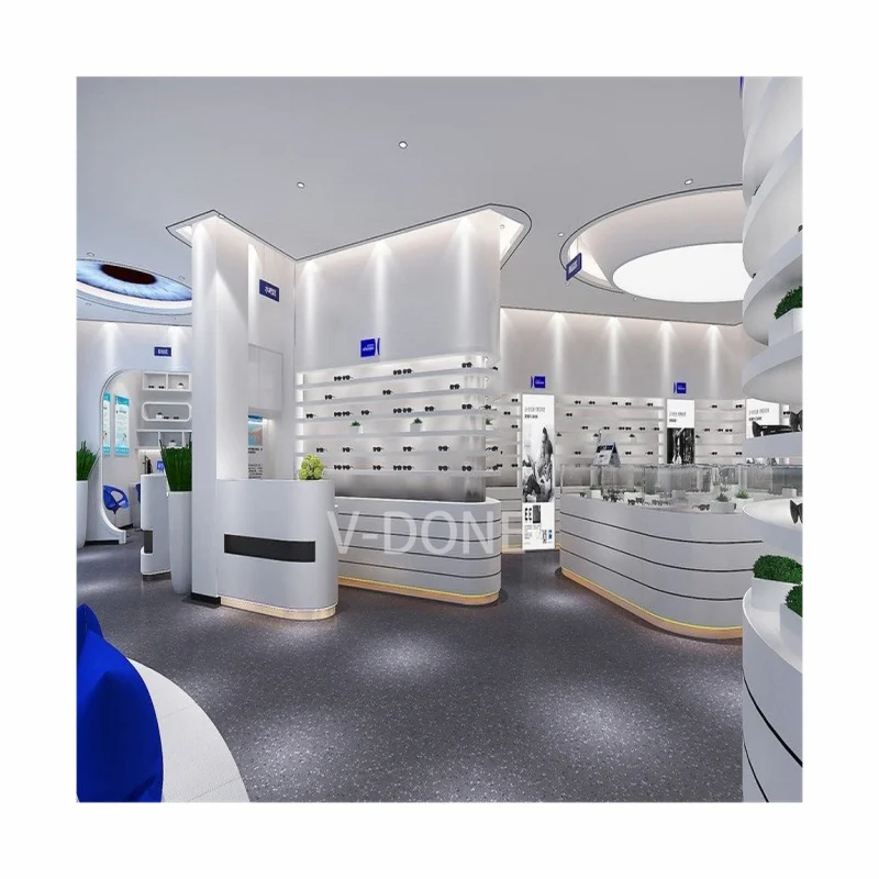 customized.Guangzhou Eyewear Shop Showroom Gondola Display Shelf Equipment Displays Optical Store Design