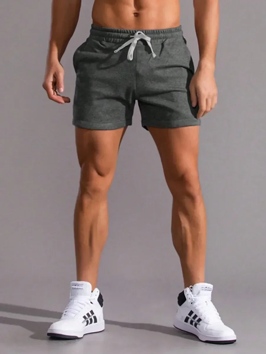 

Mens Casual Sport Drawstring Waist Shorts For Gym Daily Wear Summer