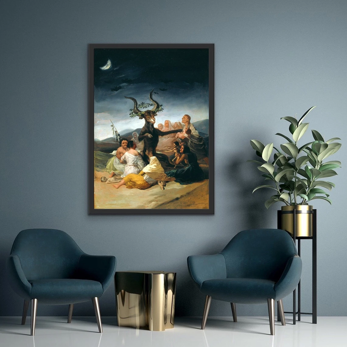 Witches Sabbath by Francisco de Goya Abstract Personality Art Poster Photo Canvas Print Wall Painting Home Decor (Unframed)