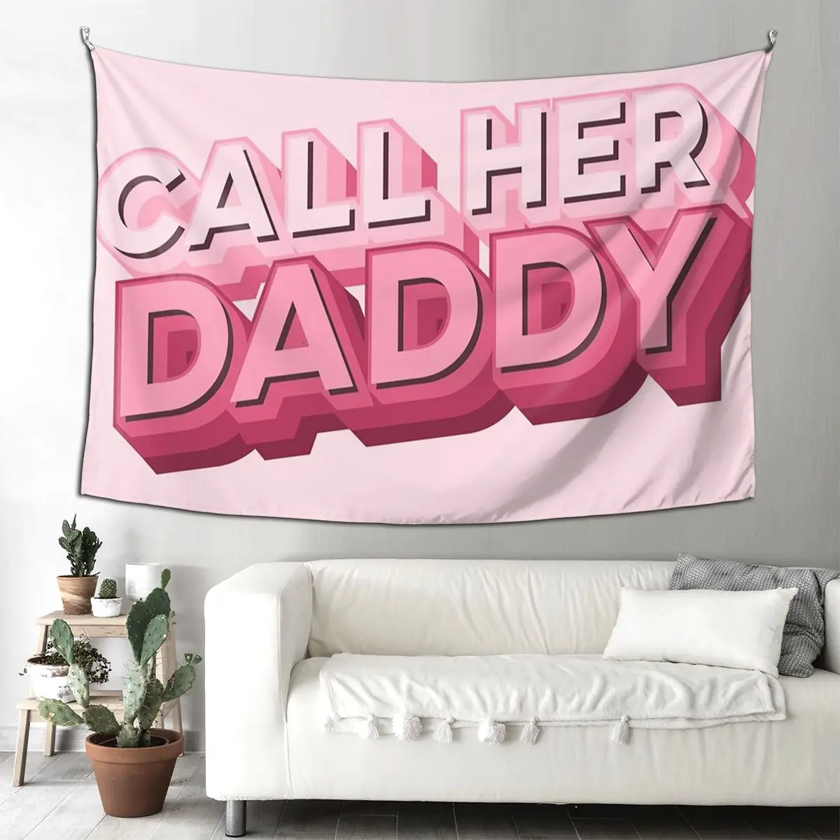 

Call Her Daddy Tapestry Funny Wall Hanging Aesthetic Home Decor Tapestries for Living Room Bedroom Dorm Room