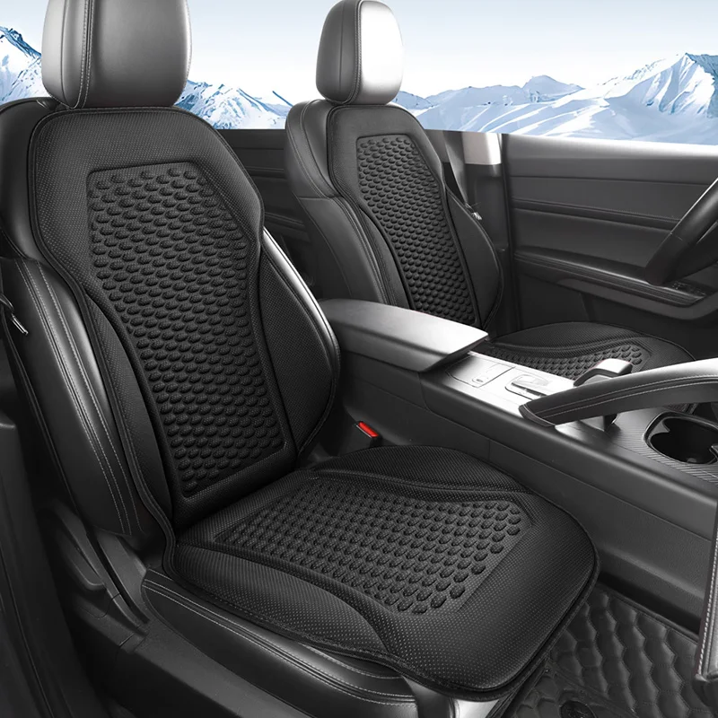 

2Pcs Summer 3D Raised Breathable Cooling Car Seat Cushions, Cooling and Temperature-Reducing, Excellent Elasticity and Pressure Relief, Strong Support, Soft Sitting Feel, Front Row Double Seat Car No-Strap Seat Cushion, Easy to Install