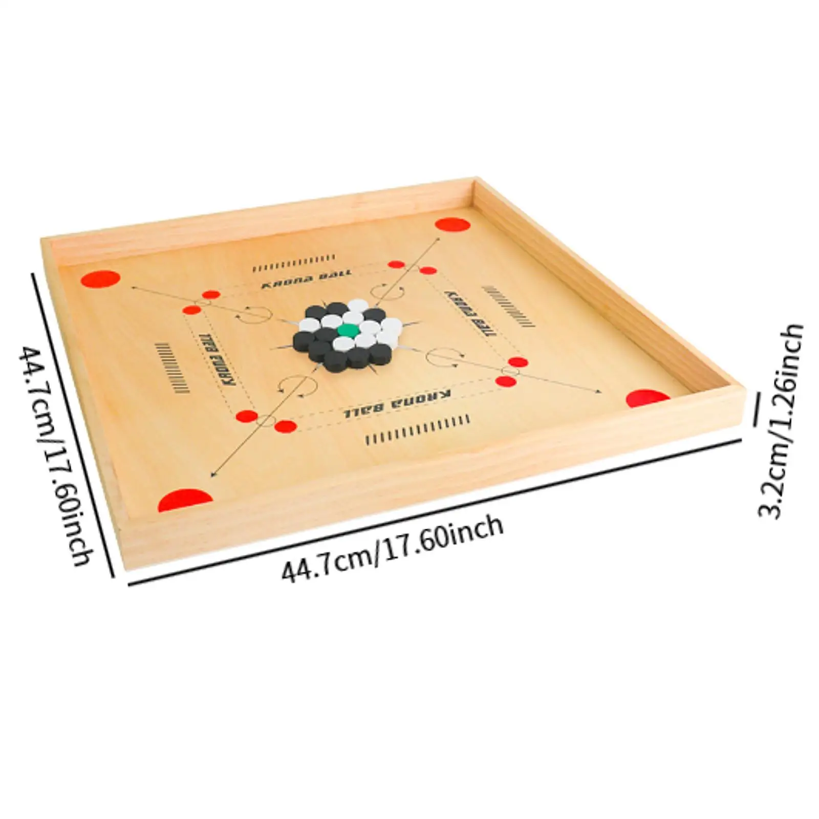 Zestaw planszowy Carrom Gra planszowa 18x18” Premium Senior Aktywność rekreacyjna Krawędzie z twardego drewna dla początkujących Dzieci Wszystkich graczy Rodziny