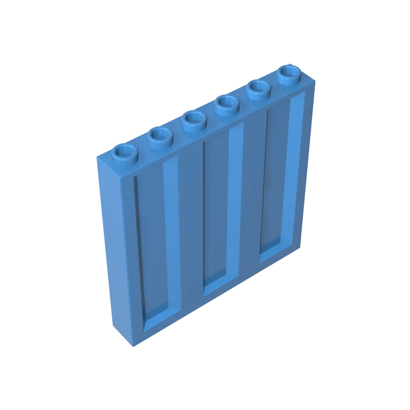 Gobricks MOC 10 Stück 23405 Panel-Steine, 1 x 6 x 5 Teile, vertikal gewellt, technischer Baustein, Bündel, Teile, Montage, kreativ