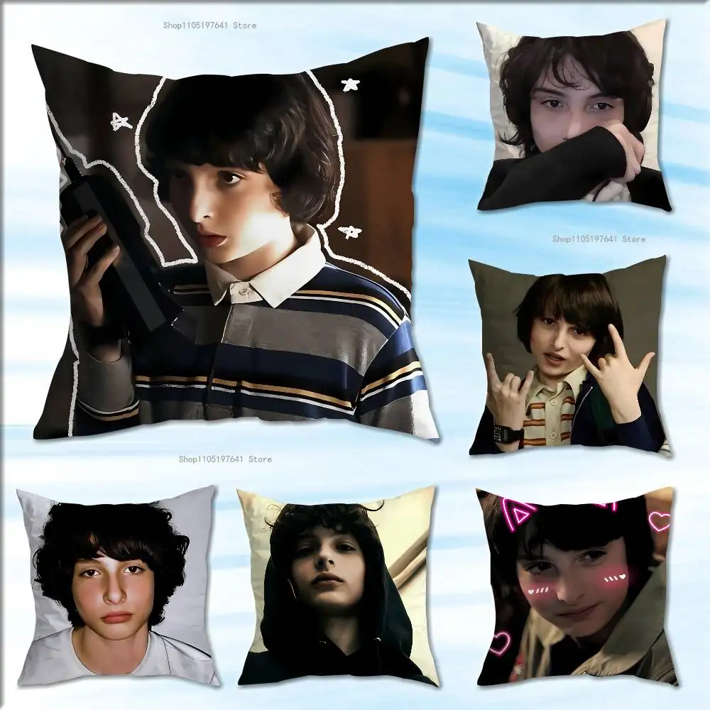 

Pink F-Finn Wolfhard Pillow Case Plush Pillow Cases Home Decoration Pillow Cover for Sofa Bed Chair Living Room