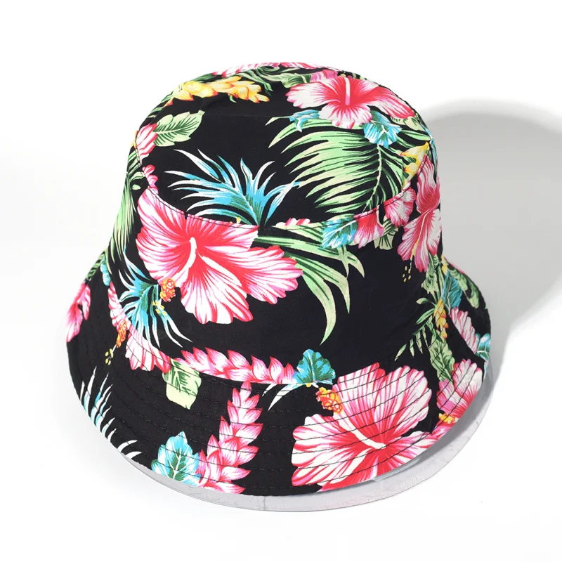 

2022 New Printed Panama Hats for Men Japanese Outdoor Sunshade Fisherman Caps Travel Beach Cute Double-sided Bucket Hat