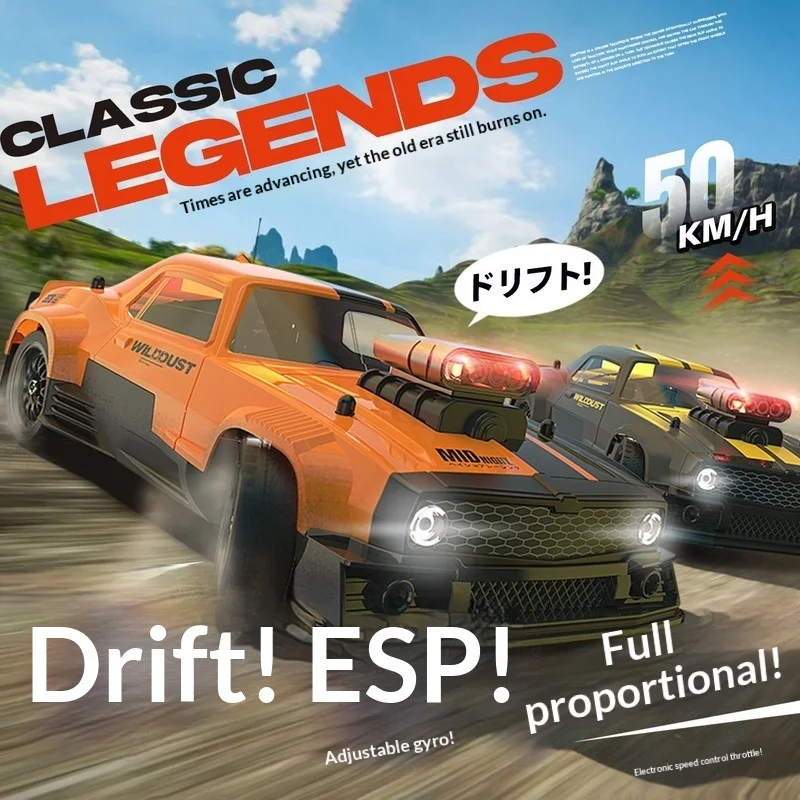 WHOOSH Full Throttle Proportional RC Car 4WD 50KM/H High Speed Drift Racing Vehicle Competition Hobby Toy Gift For Boys