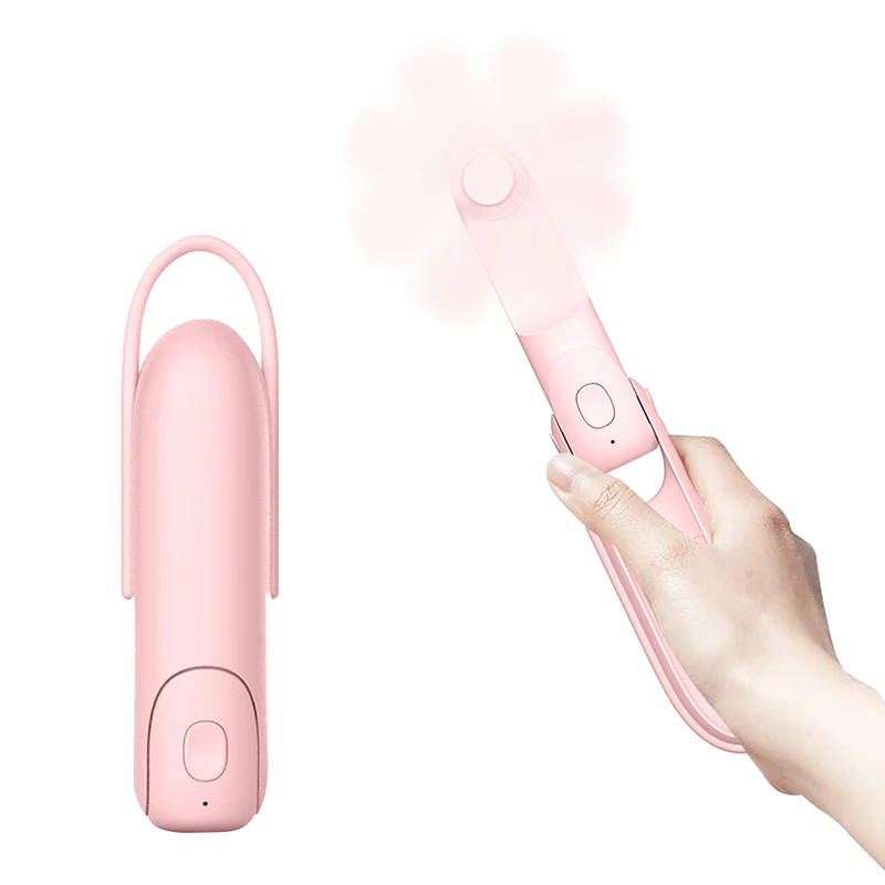 Petite lampe de poche avec lumière, petit ventilateur portable, super longue durée de vie de la batterie, mini ventilateur silencieux, vent fort, ventilateur pliant