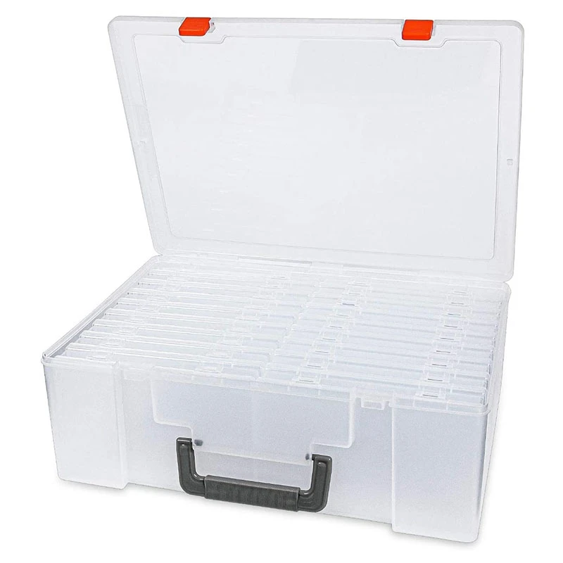 Foto Caixa De Armazenamento, 4x6 ", 18 Inner Photo Case, Grande Foto Organizador, Acid-Free Photo Keeper