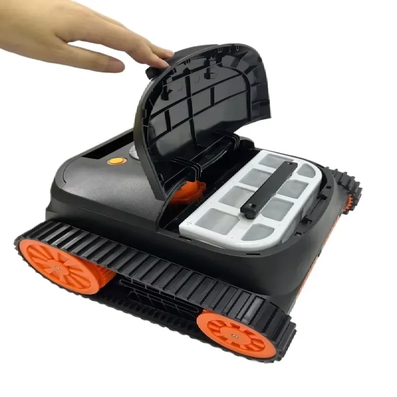 Automatic Wireless Pool Cleaning Robot Long Battery Life Easy Install Plastic Handle For Underground Swimming Pools High