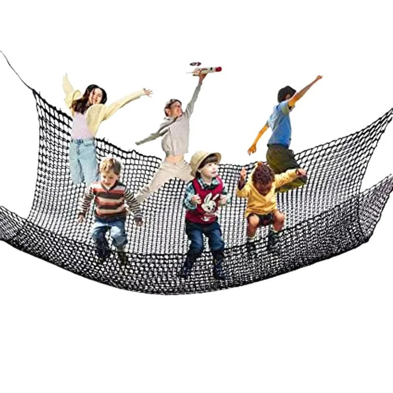 شبكة بضائع للتسلق للأطفال، شبكة أمان للعب في الهواء الطلق، دورة عقبة للأطفال، طبقات مزدوجة، شبكة أمان في الفناء الخلفي #5
