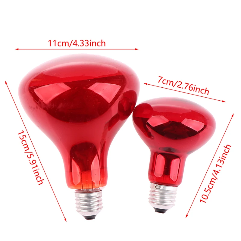 Bombilla de fisioterapia infrarroja de 100W y 150W, terapia de calefacción, lámpara roja para el dolor corporal, cuello, artritis, relajación de las articulaciones musculares, alivio del dolor