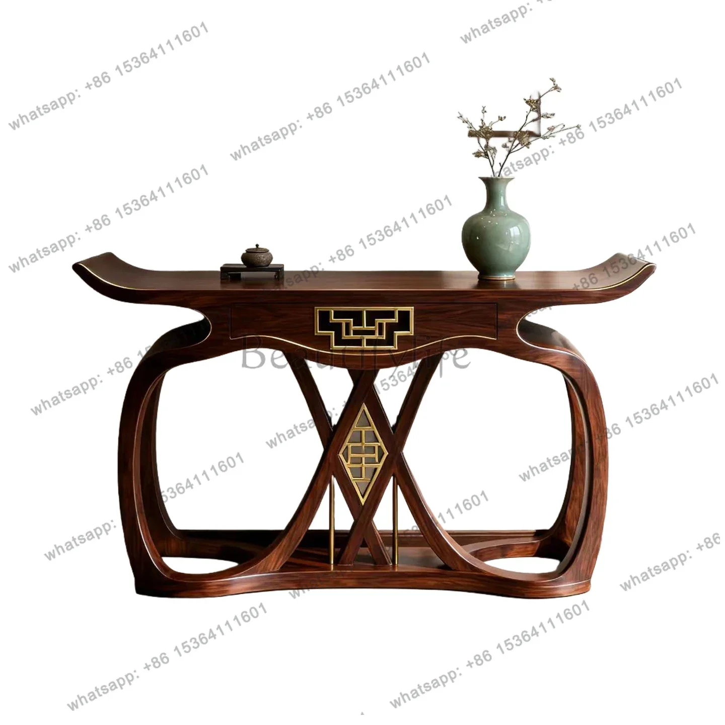 

New Chinese-style Solid Wood Porch Cabinet, Living Room Against The Wall, Locker, Entrance Hall Cabinet, Modern And Simple