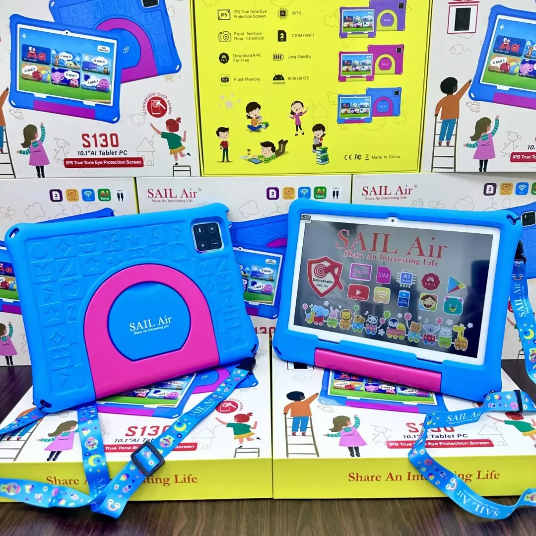 New SAIL Air S130 10.1-inch Kids Learning AI Tablet with 5G/WiFi/2 SIM Android MTK 1.5GHz Processor