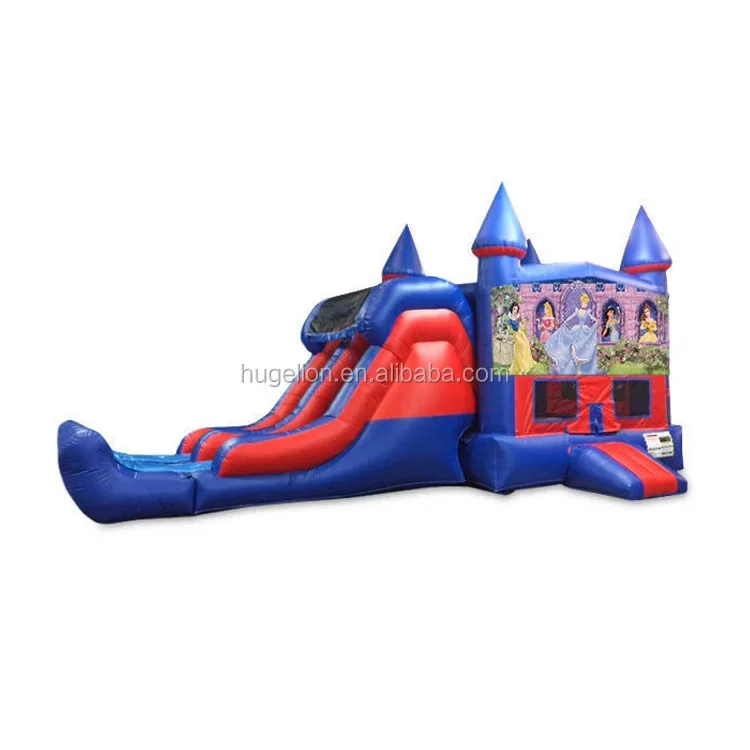 Inflatable pools swimming with slide big bouncy castle slide combo for kids and adult