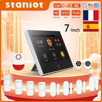 Staniot 7 inch Home Alarm System Wireless WiFi 4G Tuya Smart Security Protection Kit Built-in 115dB Louder Siren 5000mAh Battery