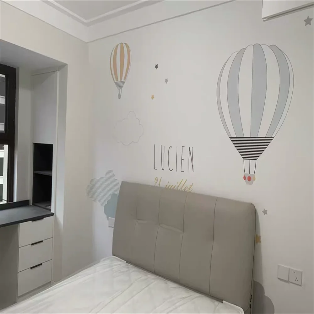 خلفية جدارية مخصصة لغرفة المعيشة إعداد ورق حائط بالونات ملونة يطير حلم صور خلفية للجدران ملصقات ثلاثية الأبعاد