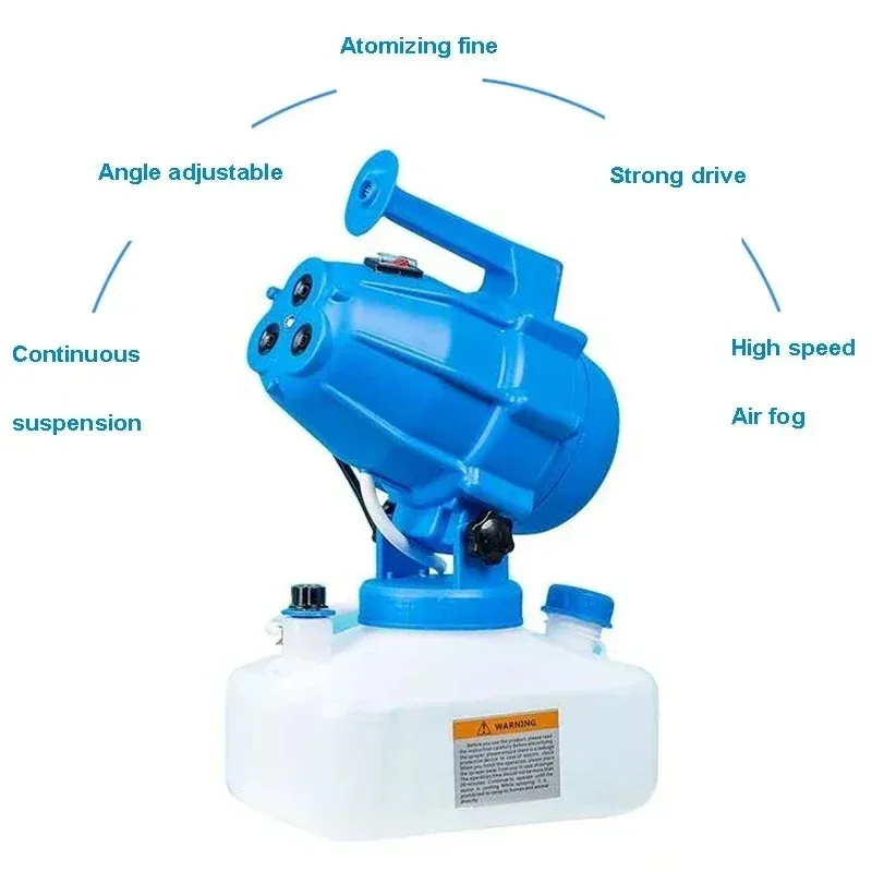 

3 Nozzle Fogger Portable Ultra-Low Volume Atomizer Sprayer Fine Mist Blower Nebulizer 5L Cold Fogging Machine