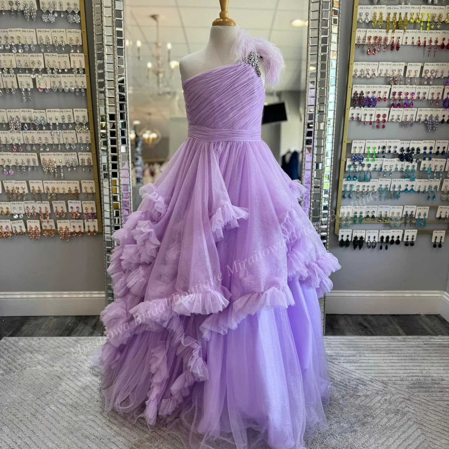 Dress kontes kecantikan anak perempuan, gaun bola lipit Ruffle berkilau Tulle, gaun pesta koktail Formal ulang tahun anak cewek