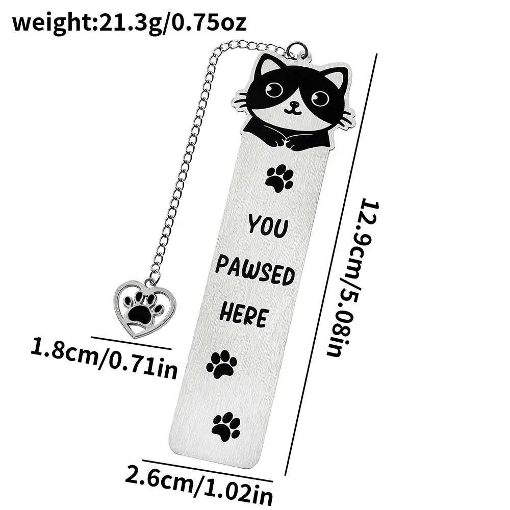 Pembatas buku kucing lucu pembatas buku hitam logam tanda baca koleksi pecinta perlengkapan sekolah hadiah untuk teman dan guru