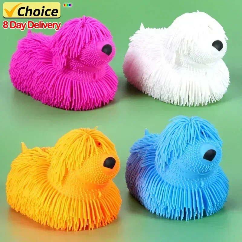 

New 4pcs Large Size Simulated Animal Release Ball Net Red Dense Fur Decompression Ball Cute Children's Pinching and Prank Toy