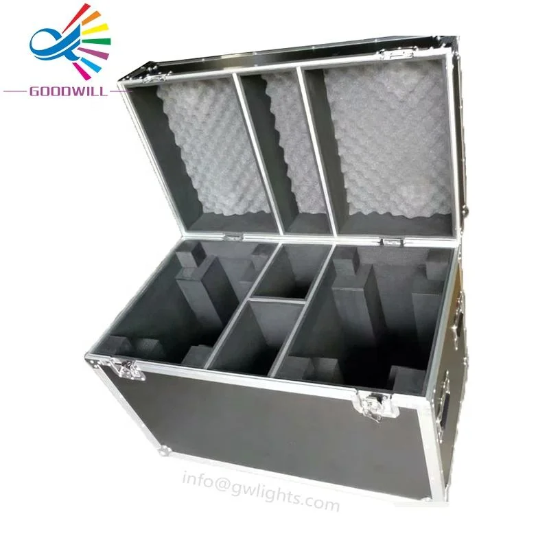 2in1 Flight Case for Moving Head Beam Light Professional Stage Lighting Protection Road Box with Wheels for Events Gear Pro