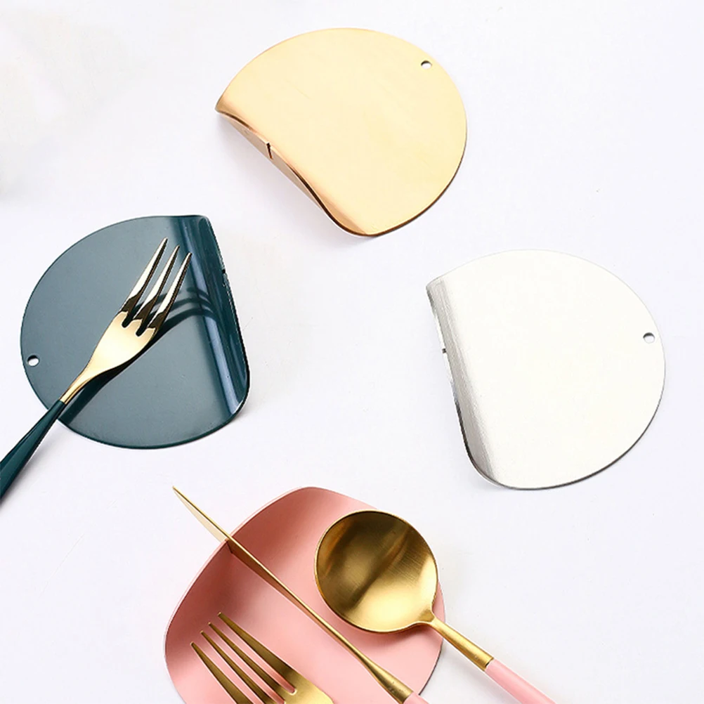 

2 Pcs Spoon Holder Tableware Stand Small Rest Daily Use Scoop Hot Pot Stainless Steel Wear Resistant Compact Dining Kitchen