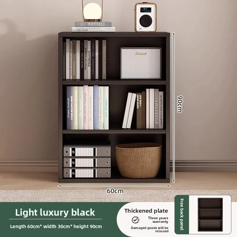 

Multi-functional Black Lattice Cabinet Bookcase Home Floor Shelf Living Room Lockersturdy and durablesturdy and durable