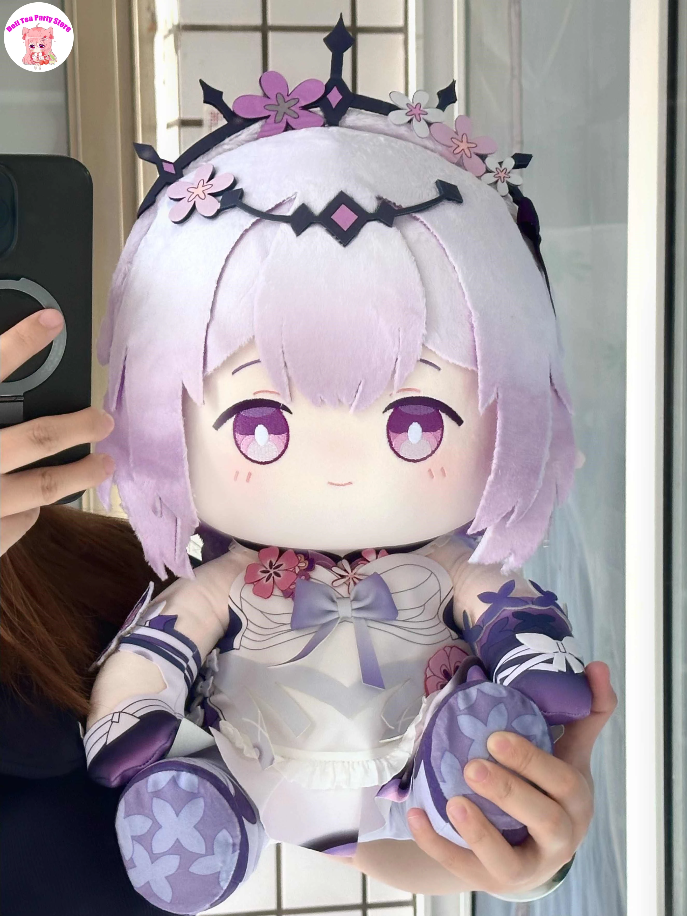 

Castorice Game Honkai: Star Rail Soft Plush Cotton Doll 40CM Dress Up Toys Cosplay Sitting Posture Figures Pillow With Clothes