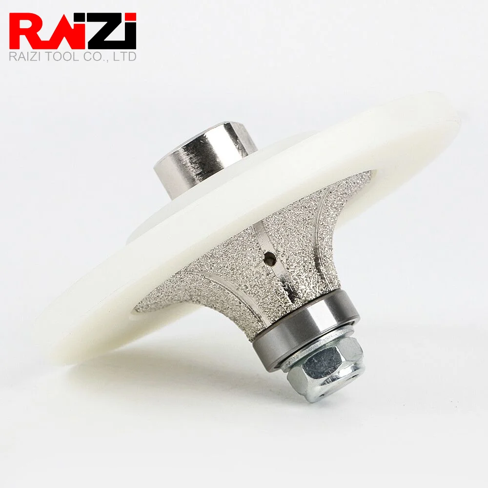 Imagem -05 - Raizi-vacuum Brazed Diamante Mão Router Bits Roda Perfil com Rosca Granito Concreto Mármore M14 811